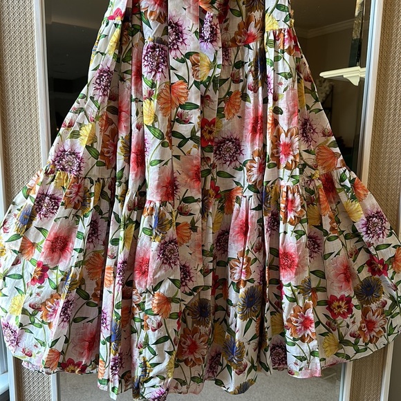 Borgo de nor Petra linen one shoulder tiered midi dress - Picture 6 of 16